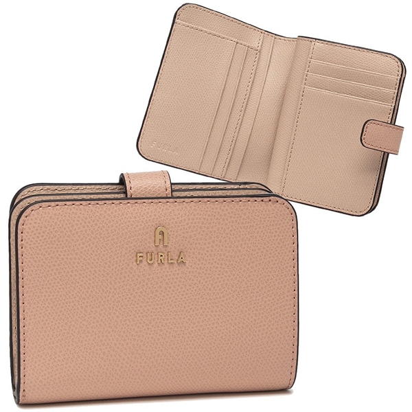 訳あり商品 FURLA フルラ レディース Sサイズ カメリア 二つ折り財布 小物