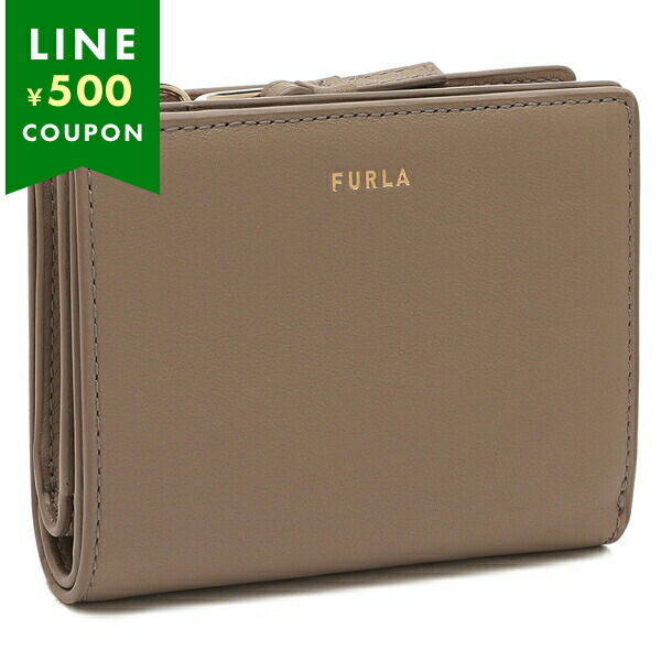 最前線の FURLA フルラ レディース ベージュ ヌヴォラ 二つ折り財布 小物