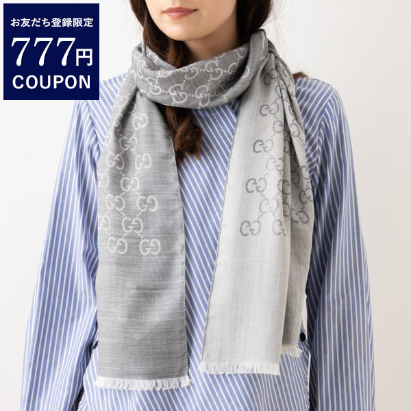 Amazon | [グッチ] シルク混 GG柄 正方形ストール（スカーフ