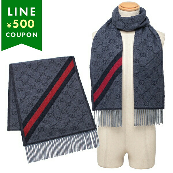 ◆GUCCI◆GGスカーフ グッチ GUCCI スカーフ バンダナ ストール ネイビー メンズ