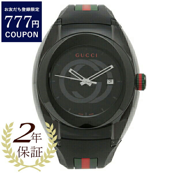 Yahoo! Yahoo!ショッピング(ヤフー ショッピング)【2年保証】グッチ 腕時計 レディース メンズ GUCCI YA137107 ブラック