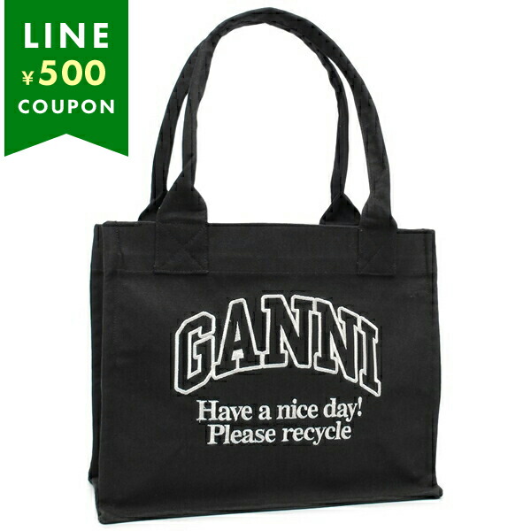 ガニー トートバッグ ブラック レディース GANNI A6647 252 A4対応 | GANNI