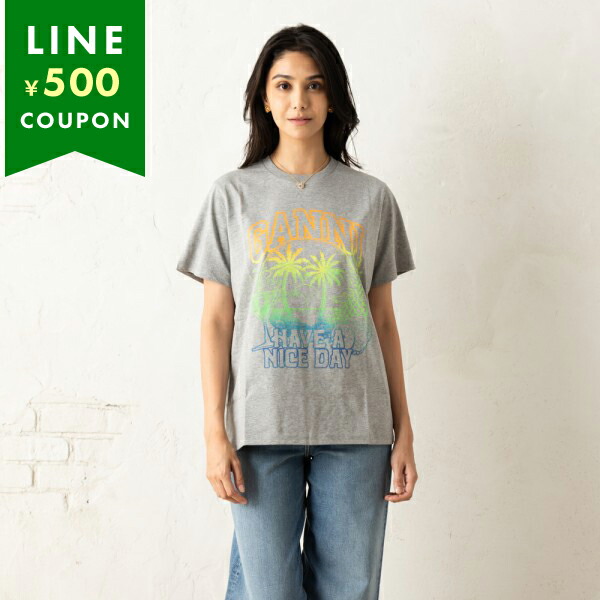 Tシャツ・カットソー GANNI Woman T-Shirt Grey T3920 921 楽天市場】ガニー Tシャツ カットソー グレー レディース GANNI