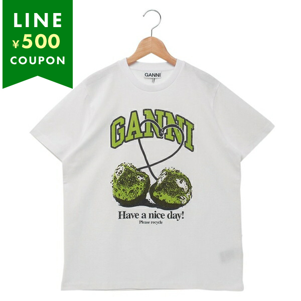 GANNI  ガニー　シャツ　2023ss GANNI ガニー 半袖 Tシャツ Future Heavy Cocktail Cherry Drop
