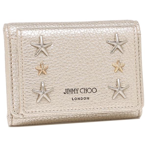 ジミーチュウ 三つ折り財布 ミニ財布 ネモ スタースタッズ エンボスドスター レディース JIMMY CHOO NEMO LTR CST EMG GTA