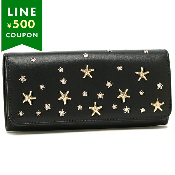JIMMY CHOO ピンク 長財布 星型スタッズ ジミーチュウ(JIMMY CHOO)ジミーチュウ スタースタッズ ZIP長
