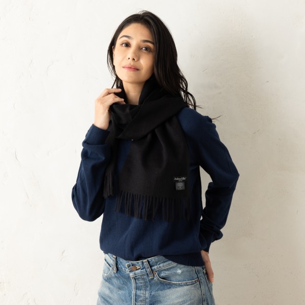 Joshua Ellis（ジョシュアエリス） ストール マフラー ネイビー メンズ