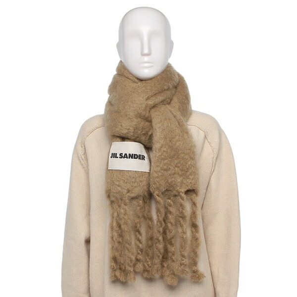 ジルサンダー マフラー ワイド フリンジ モヘア ウール レディース メンズ ユニセックス ジルサンダープラス JIL SANDER J40TE0118 J40041_2