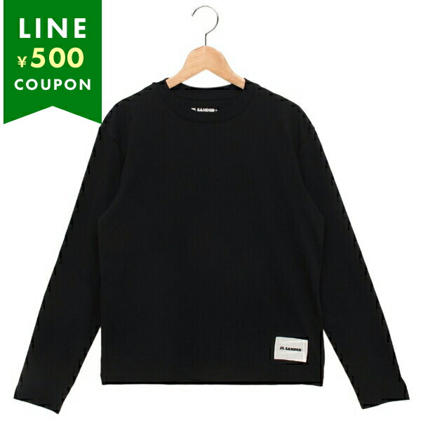 ジルサンダー Tシャツ カットソー ジルサンダー プラス ロングTシャツ ブラック レディース JIL SANDER J40GC0002 J45048 001