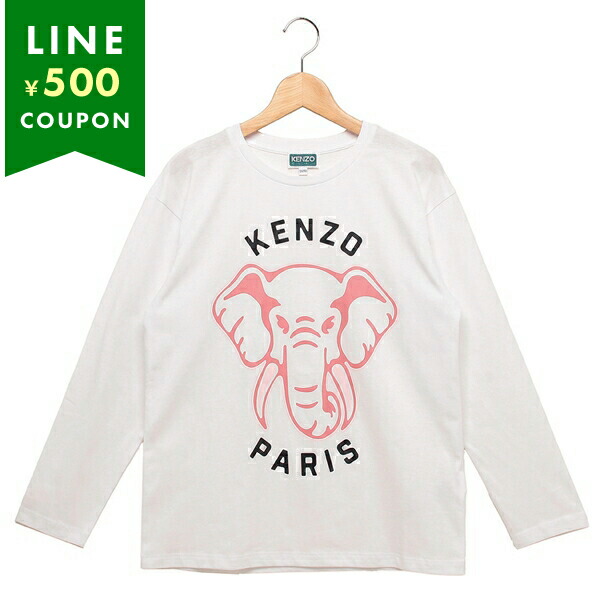 ケンゾー 子供服 Tシャツ カットソー KENZO ELEPHANT ホワイト ピンク ガールズ KENZO K60706 10P