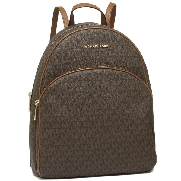 【中古】MICHAEL KORS アビー リュックサック バックパック デイパック レザー MKシグネチャー 総柄 茶色 35F8GAYB7B MICHAEL KORS（マイケルコース） リュック バックパック アビー