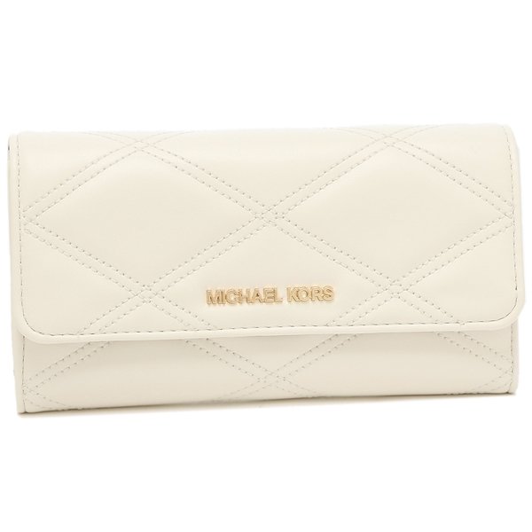 新品☆MICHAEL KORS ブルー シグネチャー レザー 折り財布 折り財布 2022年レディースファッション福袋特集