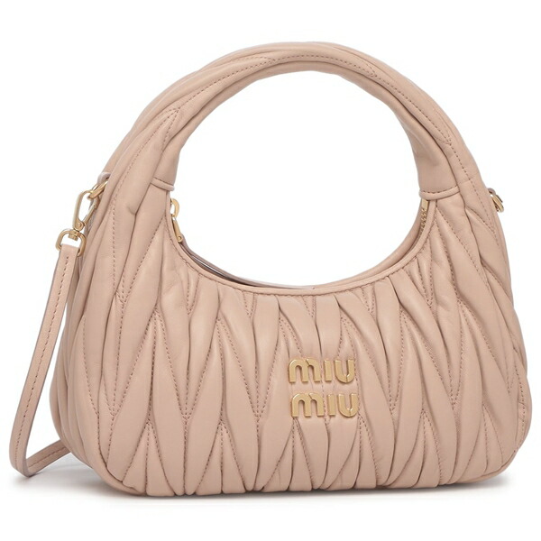 ［未使用に近い］ミュウミュウ　マテラッセ　ホーボー　ワンショルダー　IC確認済み miu miu（ミュウミュウ） バッグ ワンダーホーボー スモール