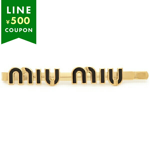 MIUMIU ヘアピン 5IF146 2F6T エナメルメタル ロゴ MIUMIU ヘアピン 5IF146 2F6T エナメルメタル ロゴ (MiuMiu/ヘア