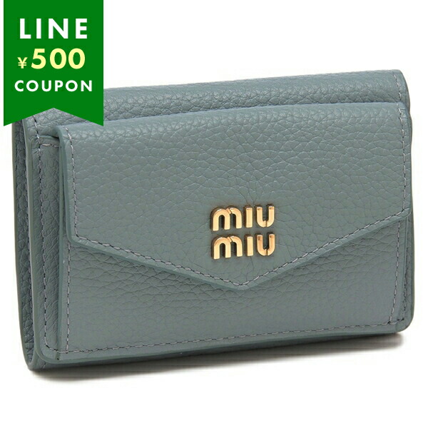 MIU MIU 三つ折り財布 5MH021 ADT7 miu ミュウミュウ 3つ折り財布 小銭入れ付き ブラック