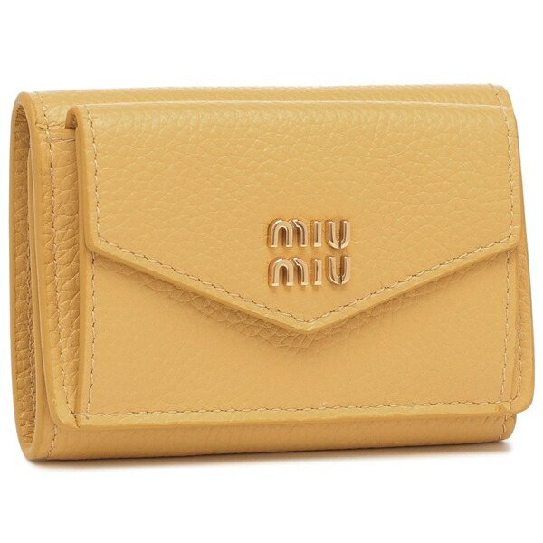 miu miu（ミュウミュウ） 三つ折り財布 ヴィッテロダイノレザー ミニ
