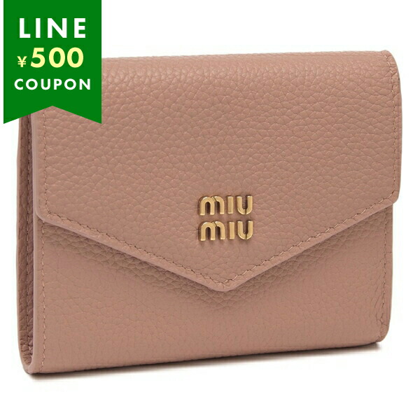 ミュウミュウ(MIUMIU) ピンク レディース二つ折り財布 | 通販