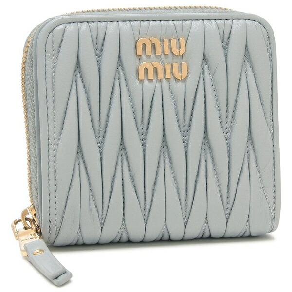 miu ミュウミュウ 二つ折り財布 マテラッセ ミニ財布 レディース