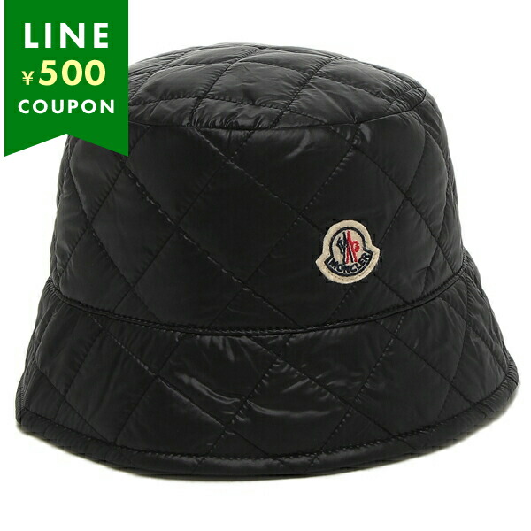 モンクレール　バケットハット　L ブラック MONCLER（モンクレール） 帽子 バケットハット ブラック レディース
