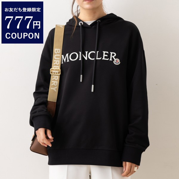 レビュー高評価商品 パーカー モンクレール MONCLER フーディー レディース ブラック ジャケット・アウター