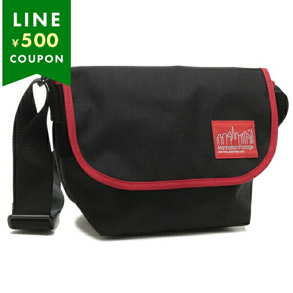 マンハッタンポーテージ ショルダーバッグ カジュアルメッセンジャーJR S ブラック ユニセックス MANHATTAN PORTAGE 1605JR blkred | Manhattan Portage