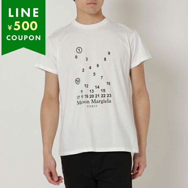メゾンマルジェラ Tシャツ Sサイズ トップス 半袖カットソー ロゴT ホワイト メンズ Maison Margiela S51GC0516 S22816 100