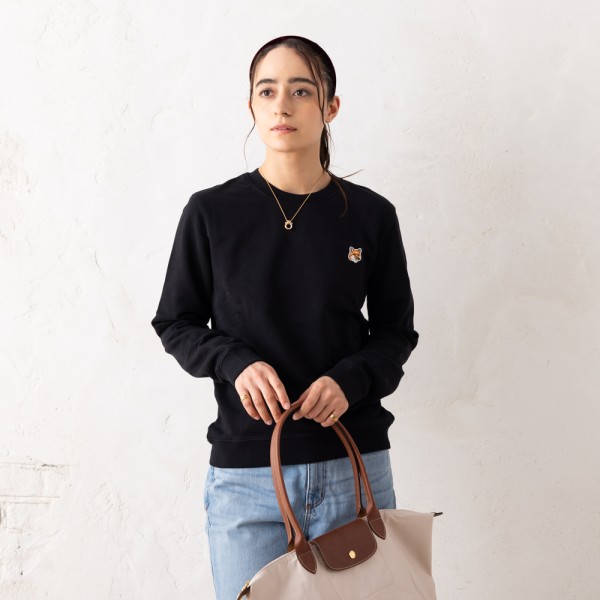 メゾンキツネ スウェット フォックスヘッド パッチ レディース MAISON KITSUNE LW00302 KM0001 FOX HEAD PATCH REGULAR SWEATSHIRT_2