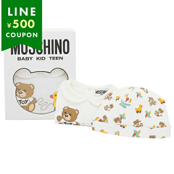 モスキーノ ベビー服 テディベア ホワイト キッズ MOSCHINO MMY056LBA00 10063
