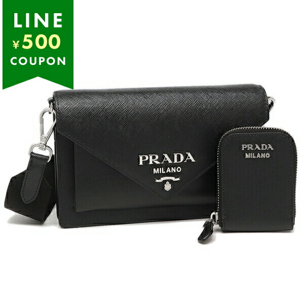2020秋冬新作  PRADA  ショルダーバッグ  TESSUTO  NERO TESSUTO＋VITELLO ワンショルダーバッグ ナイロン レザー