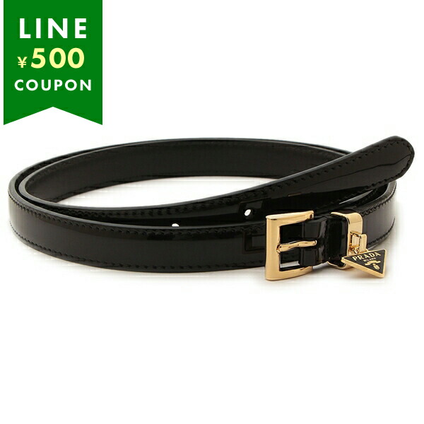 美品 プラダ 1CM263 レザー ゴム ベルト 黒 ブラック 金 レディース 美品 プラダ 1CM263 レザー ゴム ベルト 黒 ブラック 金 レディース