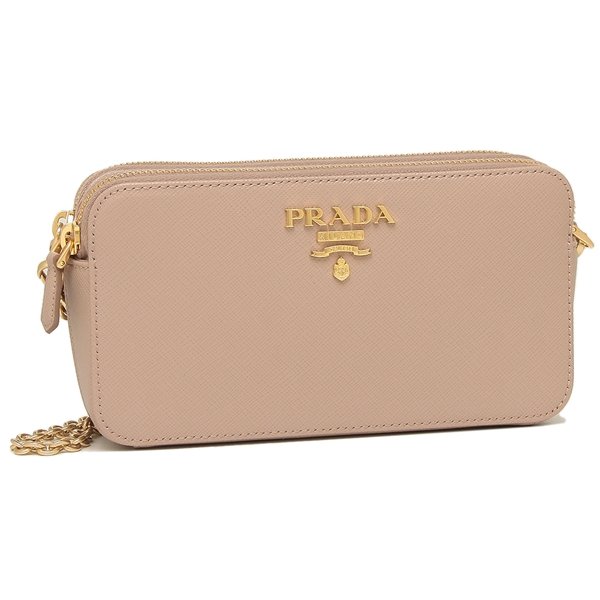 プラダ ショルダーバッグ サフィアーノ ミニバッグ 財布ショルダー チェーンウォレット レディース PRADA 1DH010 QWA