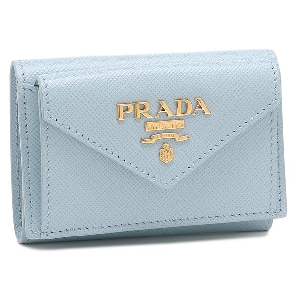 プラダ 三つ折り財布 サフィアーノ ミニ財布 レディース PRADA 1MH021 QWA