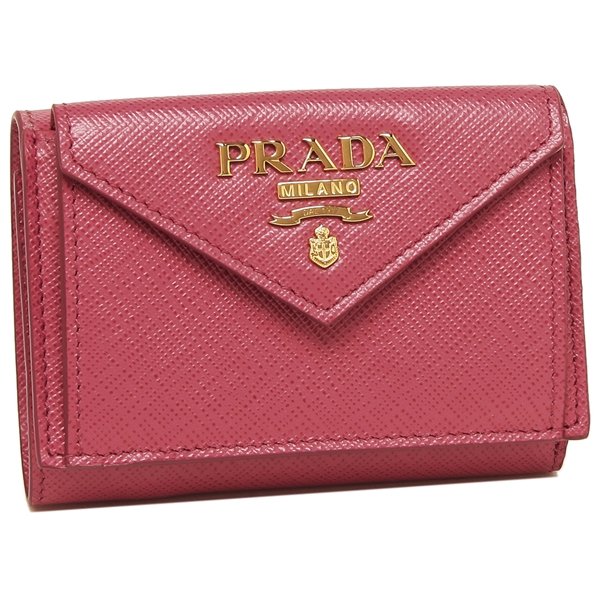 プラダ 三つ折り財布 サフィアーノ ミニ財布 レディース PRADA 1MH021 QWA