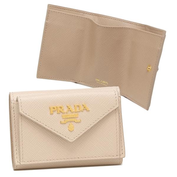 プラダ 三つ折り財布 サフィアーノ ミニ財布 レディース PRADA 1MH021 ZLP