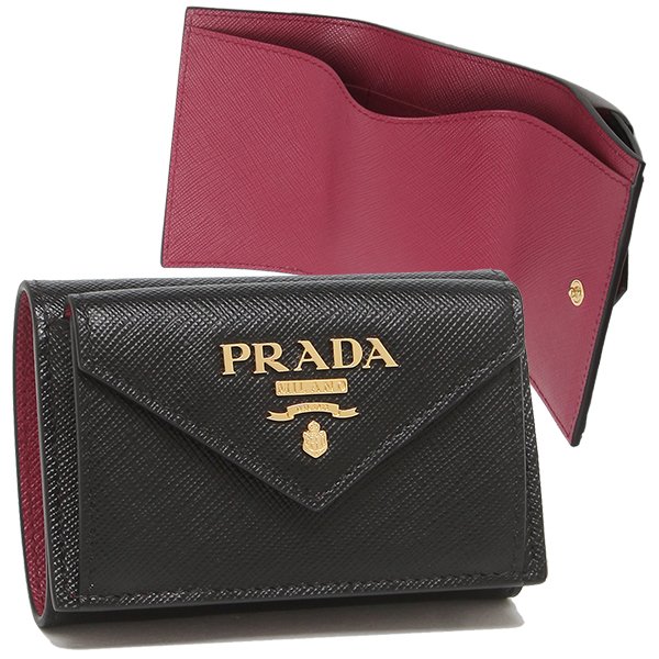 品質保証「P10％還元 10:00まで」プラダ 三つ折り財布 1MH021 PRADA