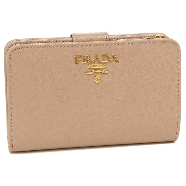 【P5% 6/5 0時〜24時】プラダ 二つ折り財布 サフィアーノ レディース PRADA 1ML2...