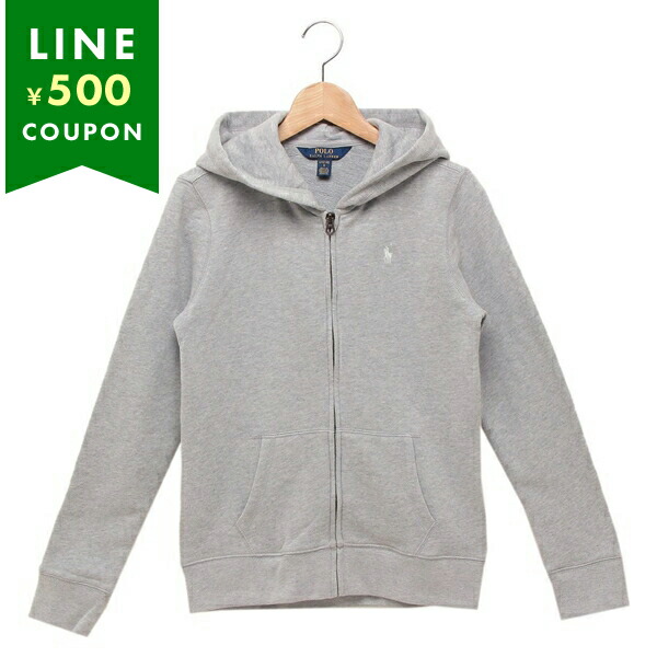 ポロラルフローレン 子供服 コットンブレンドフリース フーディ グレー ボーイズ RALPH LAUREN 313698766004 GR