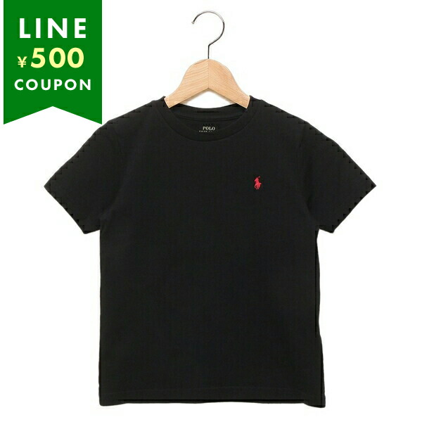 ポロラルフローレン 子供服 コットン ジャージー クルーネック Tシャツ ブラック ボーイズ RALPH LAUREN 322832904036 BK