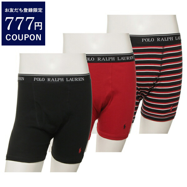 ポロラルフローレン POLO RALPH LAUREN インナー パンツ 下着 3枚セット ボクサーパンツ ブリーフ BOXER BRIEFS NCBBP3 U1O