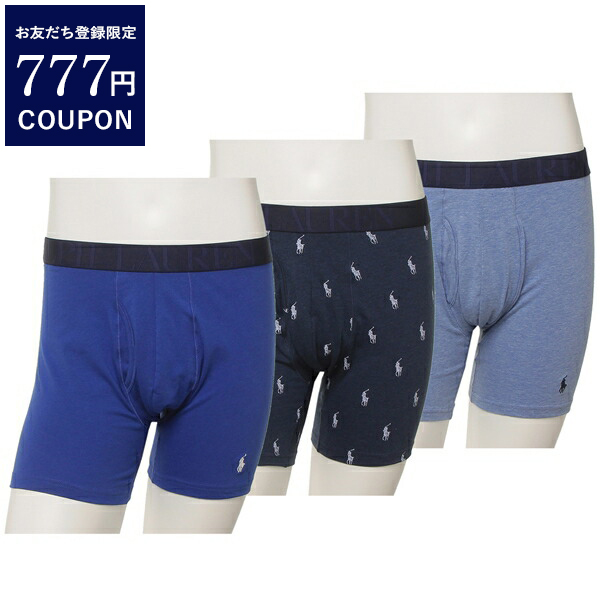 ポロラルフローレン POLO RALPH LAUREN インナー パンツ 下着 3枚セット ボクサーパンツブリーフ BOXER BRIEFS NWBBP3 Q7Q