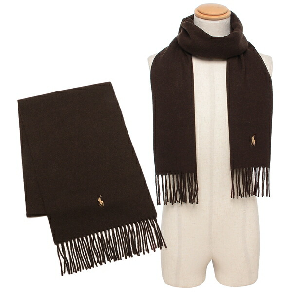 ポロラルフローレン POLO Ralph Lauren マフラー ストール ウール PC0476-200 レディース メンズ ユニセックス ブラウン マフラー ブラン POLO RALPH LAUREN（ポロ・ラルフローレン） マフラー ユニセックス
