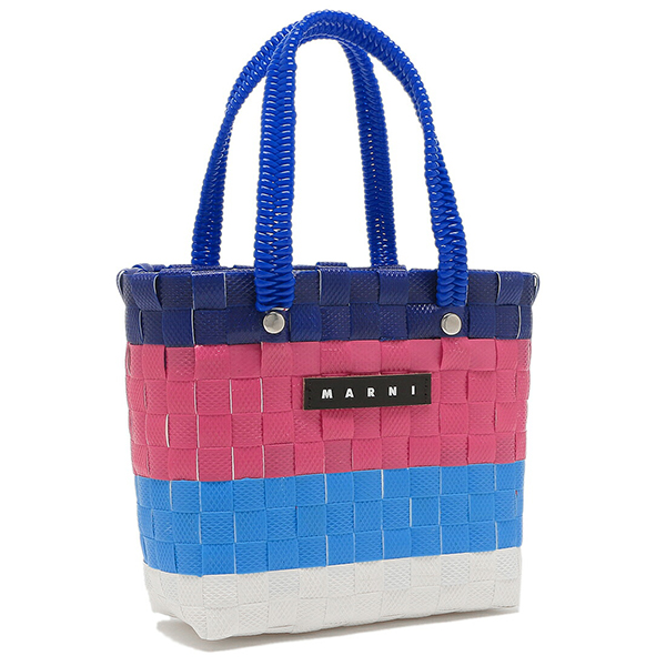 ⭐極美品⭐MARNI ワンハンドル かごバッグ　ブルー×ブラック ⭐極美品⭐MARNI ワンハンドル かごバッグ ブルー×ブラック バッグ