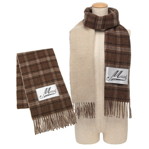 MARNI（マルニ） マフラー チェック柄 ロゴ レディース MARNI