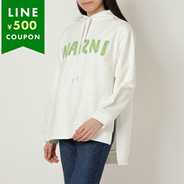 マルニ パーカー フーディー オーバーサイズ オーガニックコットン ホワイト レディース MARNI FLJE0179P1 USCU88 LOW02