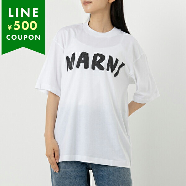 マルニ Tシャツ 半袖Tシャツ トップス ホワイト レディース MARNI USCS11 LOW01