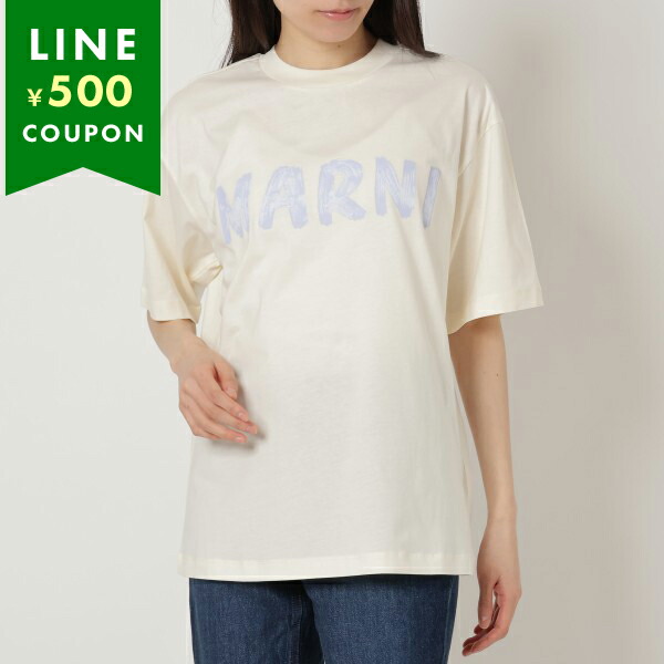 マルニ Tシャツ 半袖Tシャツ トップス ホワイト レディース MARNI THJET49EPH USCS11 LOW10