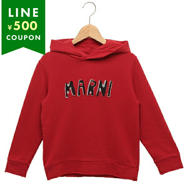 マルニ パーカー フーディー スウェット スウェットシャツ キッズ レッド メンズ レディース ユニセックス MARNI M00820M00NDMS46U 0M400