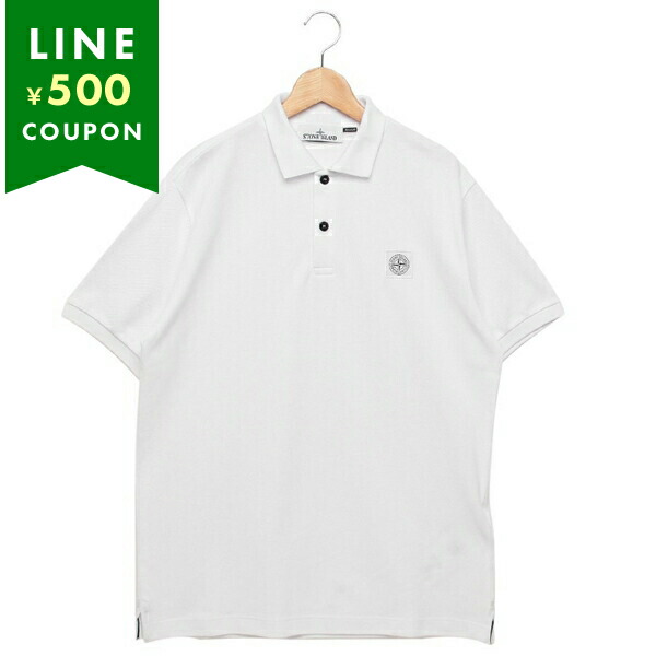 ストーンアイランド Tシャツ カットソー Compassパッチ ポロシャツ ホワイト メンズ STONE ISLAND K1S15 220002R S0039 V0001