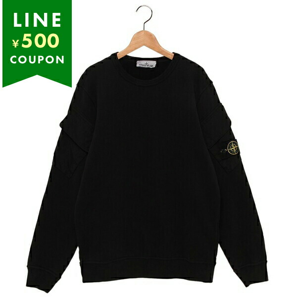 正規品　ストーンアイランド　スウェットトレーナー　メンズXL ブラック STONE ISLAND（ストーン アイランド） スウェット トレーナー ブラック