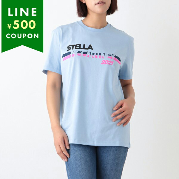 ステラマッカートニー トップス Tシャツ ロゴ ブルー レディース STELLA McCARTNEY 381701 SOW81 4210